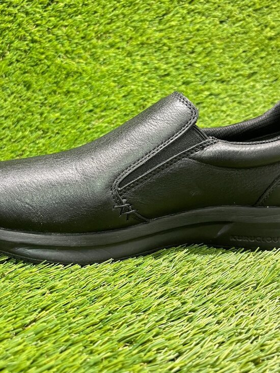 Kuru Kivi 2 Mens Size 7.5E Triple Black Classic Walking Leather Slip-On Shoes main image 5